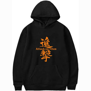 Attack on Titan Unisex Hoodies Casual Hooded Pullover Sweatshirts with Pocket