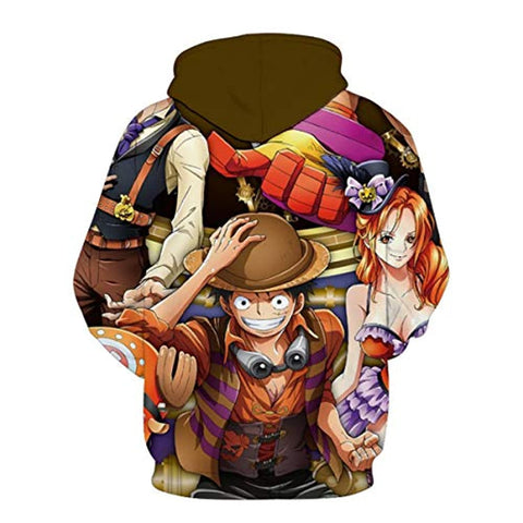Image of Anime One Piece Monkey D Luffy Hoodie - 3D Printed Pullover