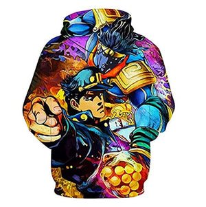 JoJo's Bizarre Adventure Hoodies - Jotaro Kujo 3D Printed Pullover Hooded Sweatshirt