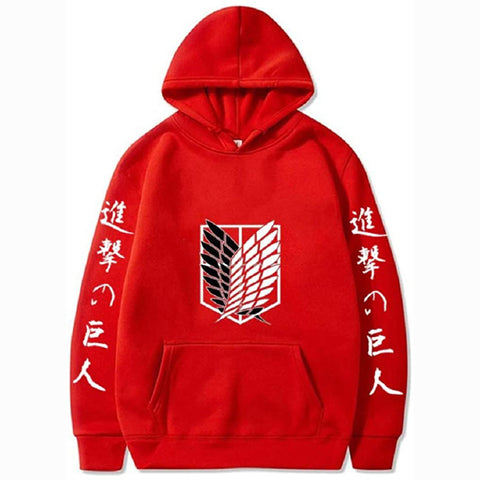 Image of Attack on Titan Hoodie Satoru Gojo Jujutsu Kaisen Anime Fashion Pullovers Casual Tops Wings of Freedom