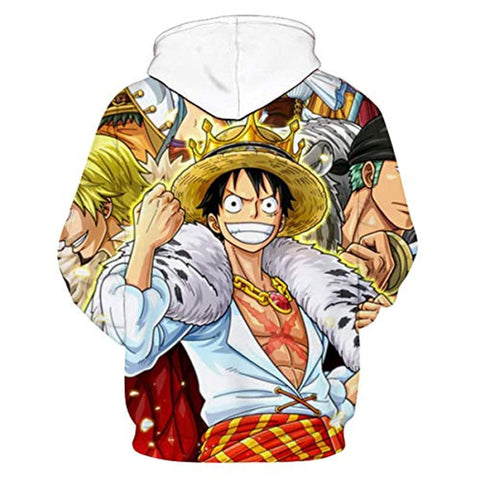 Image of Anime One Piece Monkey D Luffy Pullover - 3D Printed Hoodie Sweatshirt