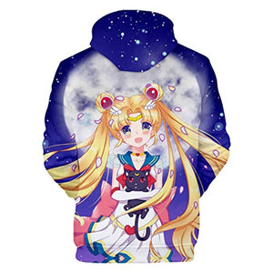 Anime Sailor Moon Hoodie - Sailor Moon 3D Print Pullover Hoodie