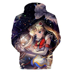 Anime Sailor Moon Hoodie - Sailor Moon 3D Print Pullover Hoodie