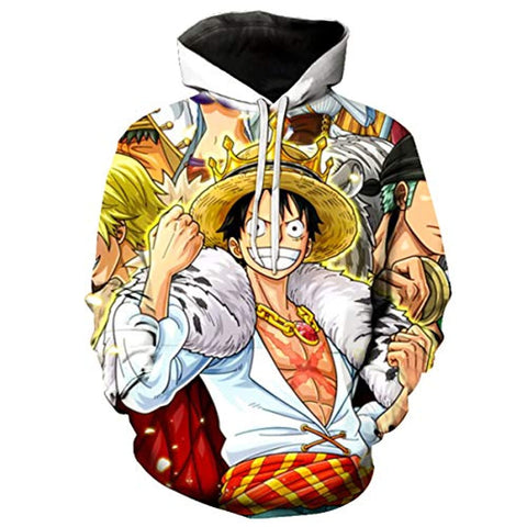 Image of Anime One Piece Monkey D Luffy Pullover - 3D Printed Hoodie Sweatshirt