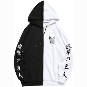 Attack on Titan Hoodies Two Colors Casual Hooded Pullover Sweatshirts for Unisex