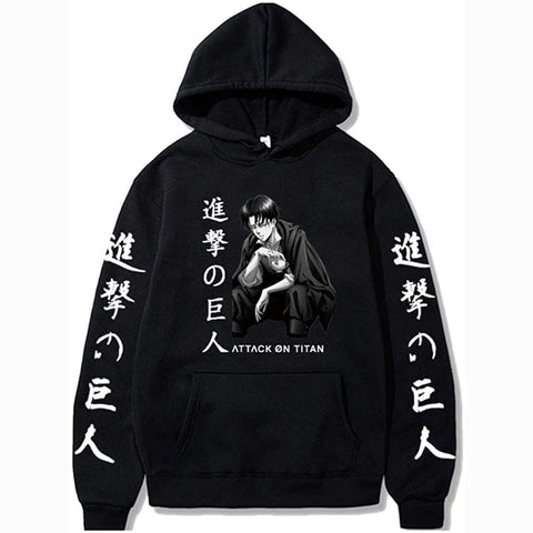 Image of Attack on Titan Hoodie Ackerman Levi Sweater Sweatshirt Cosplay Costume Pullover