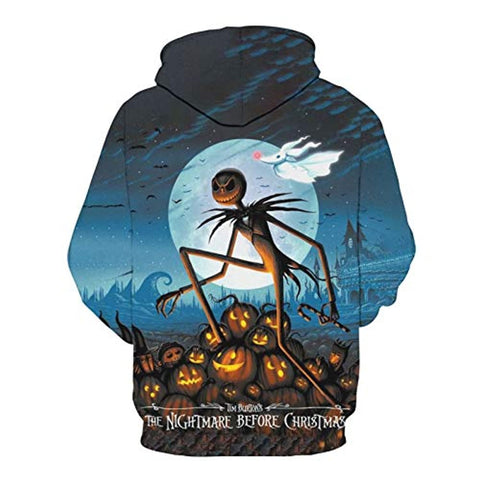Image of Nightmare Before Christmas 3D Print Hooded Sweatshirt Hoodie