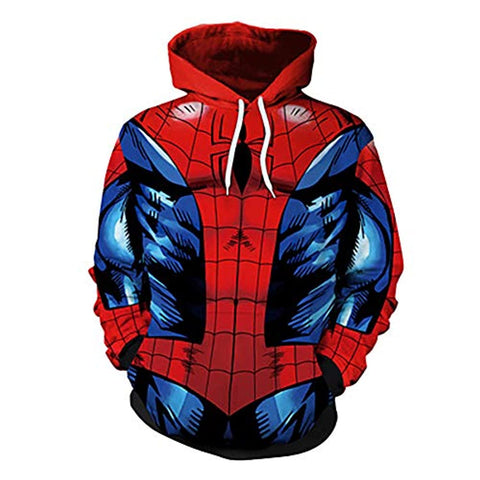 Image of The Avengers Spiderman Superman Hoodie Pullover Sweatshirt