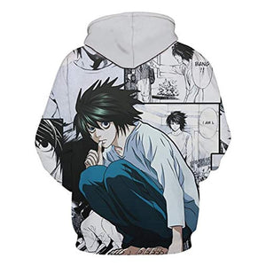 Anime Death Note Hoodie - L·Lawliet 3D Print Pullover Hoodie