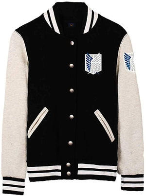 Attack on Titan Anime Unisex Slim Fit Varsity Baseball Uniform Lightweight Jacket Sport Coat