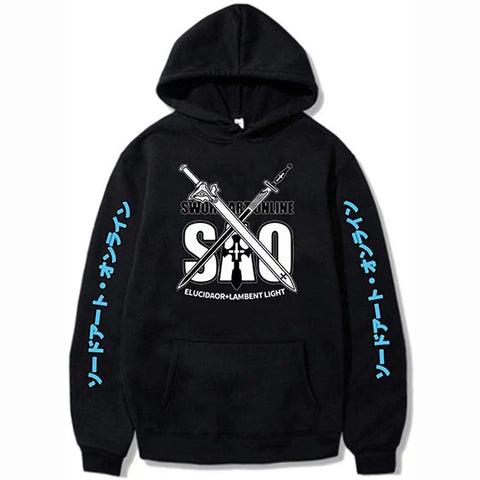 Image of Sword Art Online Cosplay SAO Hoodies Kirigaya Kazuto Kirito Asuna Sweatshirt Top