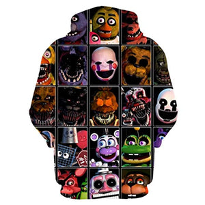 Five Nights at Freddy's Hoodies for Teens - 3D Boys and Girls Pullover Hoodie