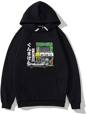 Initial D Anime Hoodies Casual Hooded Sweatshirt Unisex Clothing