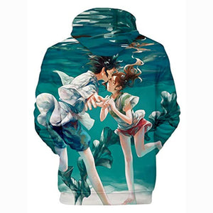 Anime Spirited Away Hoodies - Unisex 3D Hooded Pullover Sweatshirt