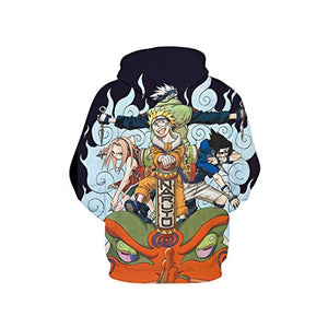 Naruto Anime Characters Hoodie Cute Pullover Hoodie