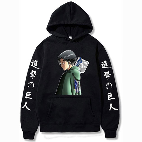 Image of Attack on Titan Hoodie Ackerman Levi Sweater Sweatshirt Cosplay Costume Pullover