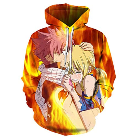 Image of Fairy Tail 3D Printed Pullovers - Casual Drawstring Hoodie
