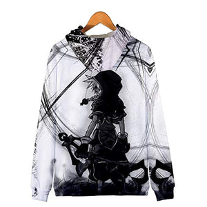 Kingdom Hearts Hooded Coat - 3D Print Zipper Gaming Hoodie