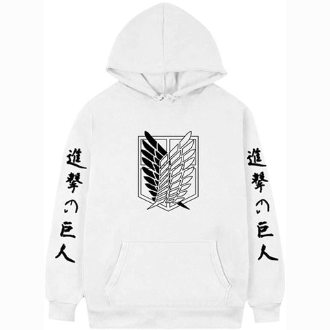 Image of Unisex Attack on Titan Hoodie Manga Survey Corps Wings of Freedom Print AOT Anime Cosplay Hooded Sweatshirts