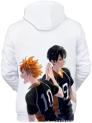 Anime Haikyuu Hoodie - Shoyo Hinata Tobio Kageyama Unisex Hooded Sweatshirt