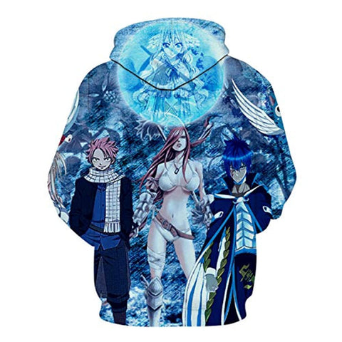 Image of Fairy Tail 3D Printed Drawstring Hoodies Pullovers