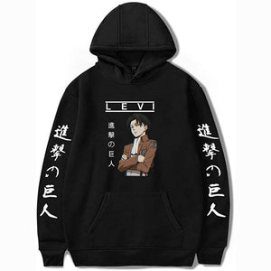 New Cool Attack on Titan Hoodie Levi Ackerman Cosplay Anime Pullover Hoodies Manga Sweatshirt Sweaters