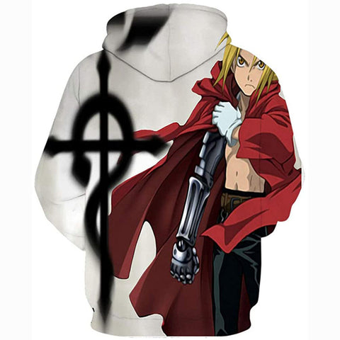 Image of Fullmetal Alchemist Hoodie Jacket Edward Elric Sweatshirt Fashion Anime Pullover