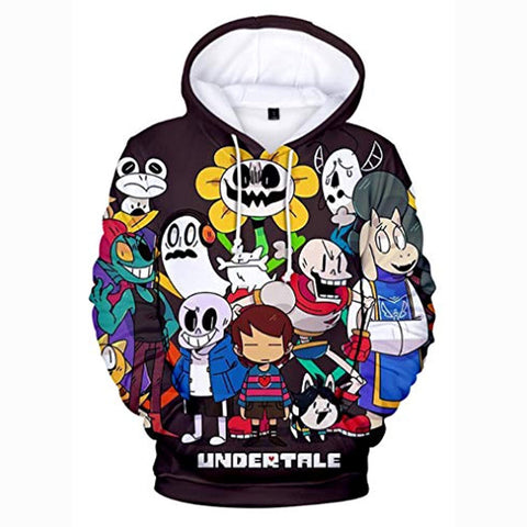 Image of Undertale Hoodie - Undertale Character Colorful 3D Print Pullover Drawstring Hoodie