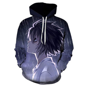 Anime Death Note Hoodie - L·Lawliet 3D Print Pullover Hoodie