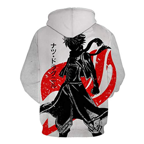 Image of Fairy Tail 3D Printed Pullovers - Pocket Drawstring Hoodie