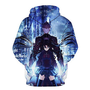 Fate Stay Night Hoodies - Rin Tohsaka 3D Printed Fashion Hooded Long Sleeve Pullover