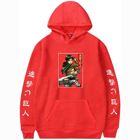 Image of Attack on Titan Unisex Hoodies Casual Hooded Pullover Sweatshirts with Pocket