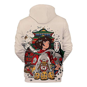 Anime Spirited Away Hoodies - Unisex 3D Hooded Pullover Sweatshirt