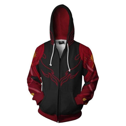 Image of Superhero Iron Fist Hoodie Pullover Sweater Shirts Cosplay Costumes