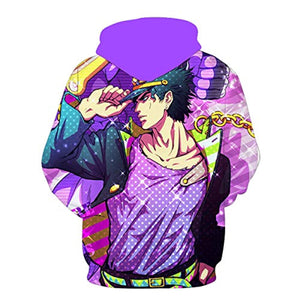 JoJo’s Bizarre Adventure Hoodies - Jotaro Kujo 3D Printed Pullover Hooded Sweatshirt