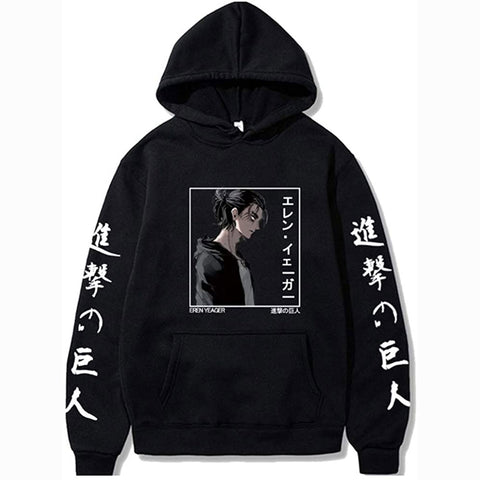 Image of Attack on Titan Hoodie Eren Jeager Sweater Sweatshirt Cosplay Costume Pullover