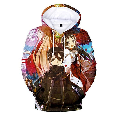 Image of Men's Sweatshirt Hoodie 3D Sword Art Online Sportswear