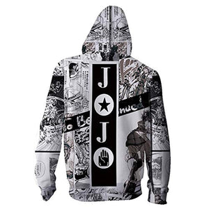 JoJo's Bizarre Adventure Hoodie - 3D Printed Zip Up Hoodie