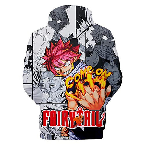 Image of Anime Fairy Tail Hoodie Natsu Dragneel Jacket Hoody Pullovers Sweatshirt Fleeces Costume