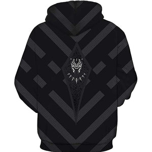 Unisex Fashion Black Panther Printed Pullover Hoodies Hooded Sweatshirts