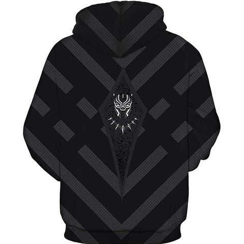 Image of Unisex Fashion Black Panther Printed Pullover Hoodies Hooded Sweatshirts