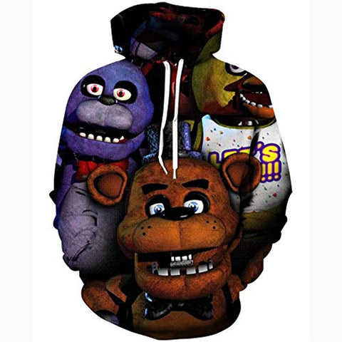 Image of Five Nights at Freddy's Hoodies for Kids Teens - 3D Boys and Girls Pullover Hoodie