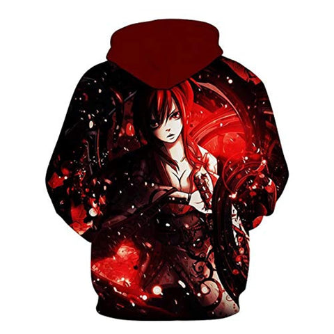 Image of Fairy Tail 3D Printed Pullovers - Pocket Drawstring Hoodie
