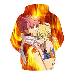 Fairy Tail 3D Printed Pullovers - Casual Drawstring Hoodie