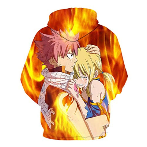Image of Fairy Tail 3D Printed Pullovers - Casual Drawstring Hoodie