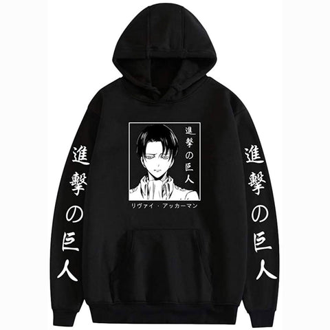 Image of Attack on Titan Hoodie Unisex Wings of Freedom Print Cotton Cozy Anime Cosplay Pullovers Tops Hooded Sweatshirts