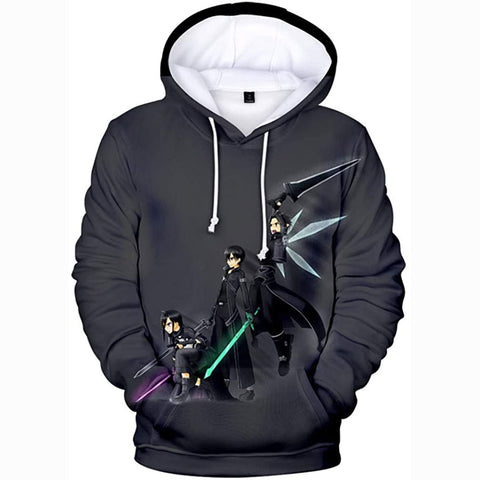 Image of Anime Sword Art Online Hoodie Sweatshirt Jacket Costume Fleeces Adult Cosplay