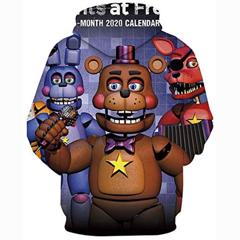 Image of Five Nights at Freddy's Hoodies for Kids Teens - 3D Boys and Girls Pullover Hoodie