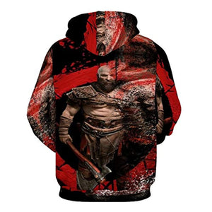 God of War Hoodie - God of War Kratos 3D Print Hooded Sweatshirt