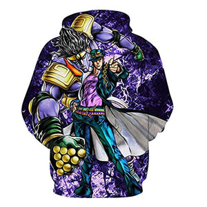 JoJo's Bizarre Adventure Hoodies - Jotaro Kujo 3D Printed Pullover Hooded Sweatshirt